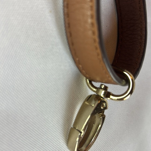 Replacement Bag Crossbody Strap Brown Faux Leather Strap with Gold Hardware - Picture 7 of 7